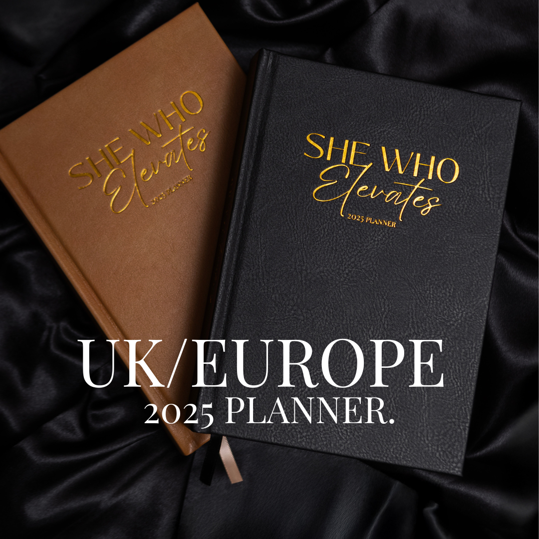 UK/Europe She Who Elevates Planner 2025 Gift Wrapped & Personalised Note