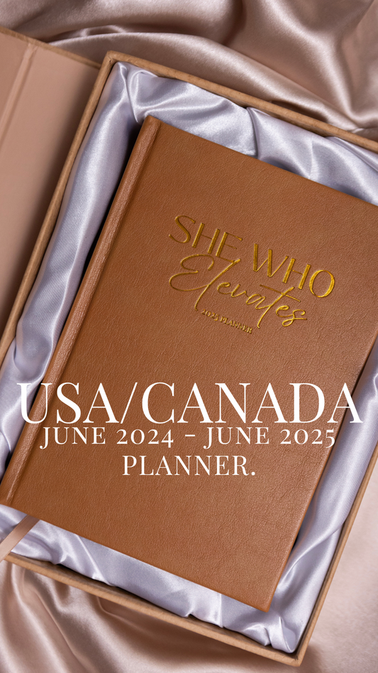 (USA/Canada) June 2024 - June 2025 She Who Elevates Planner